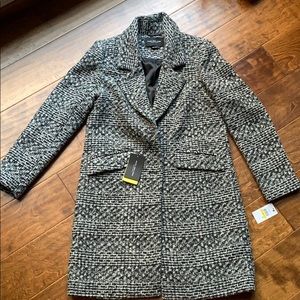 Marc New York Wool Coat Black & White NWT
